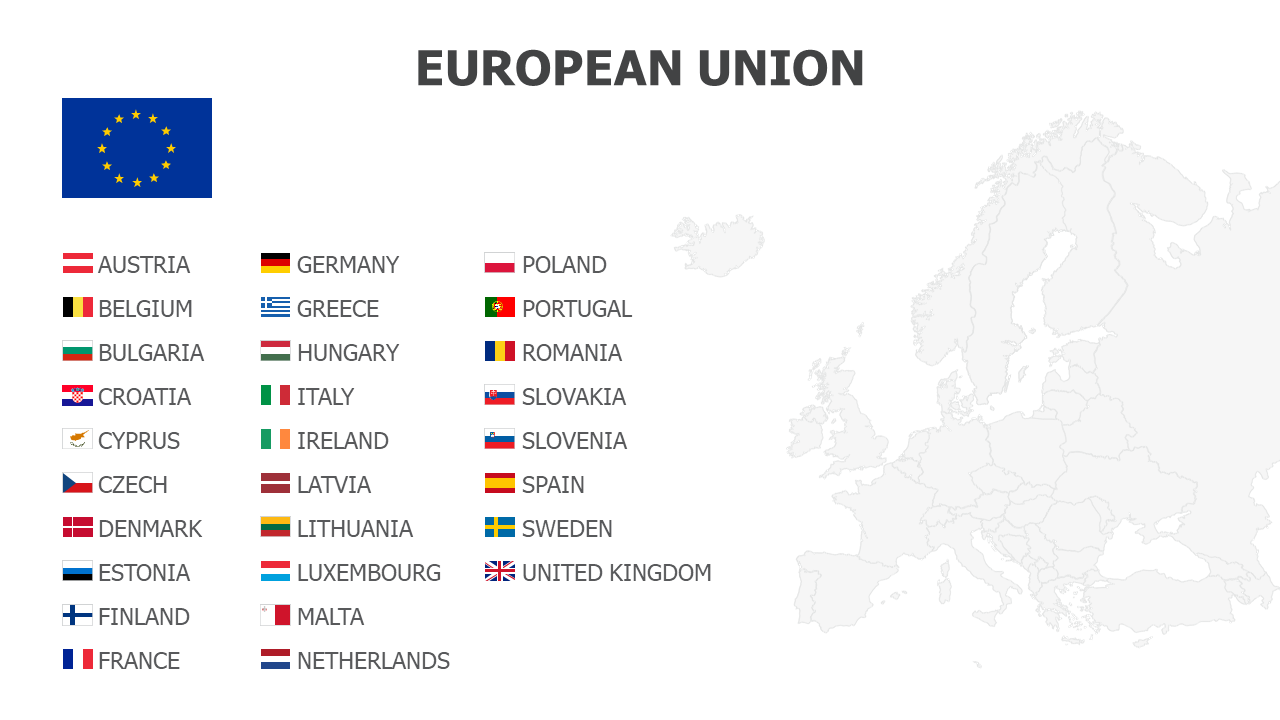 EUROPEAN UNION Flags and maps