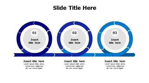 3 points rounding agile by arrows infographic
