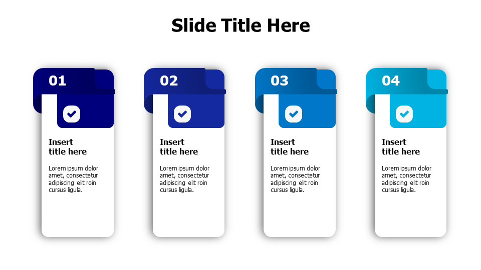 4 points page with label infographic 