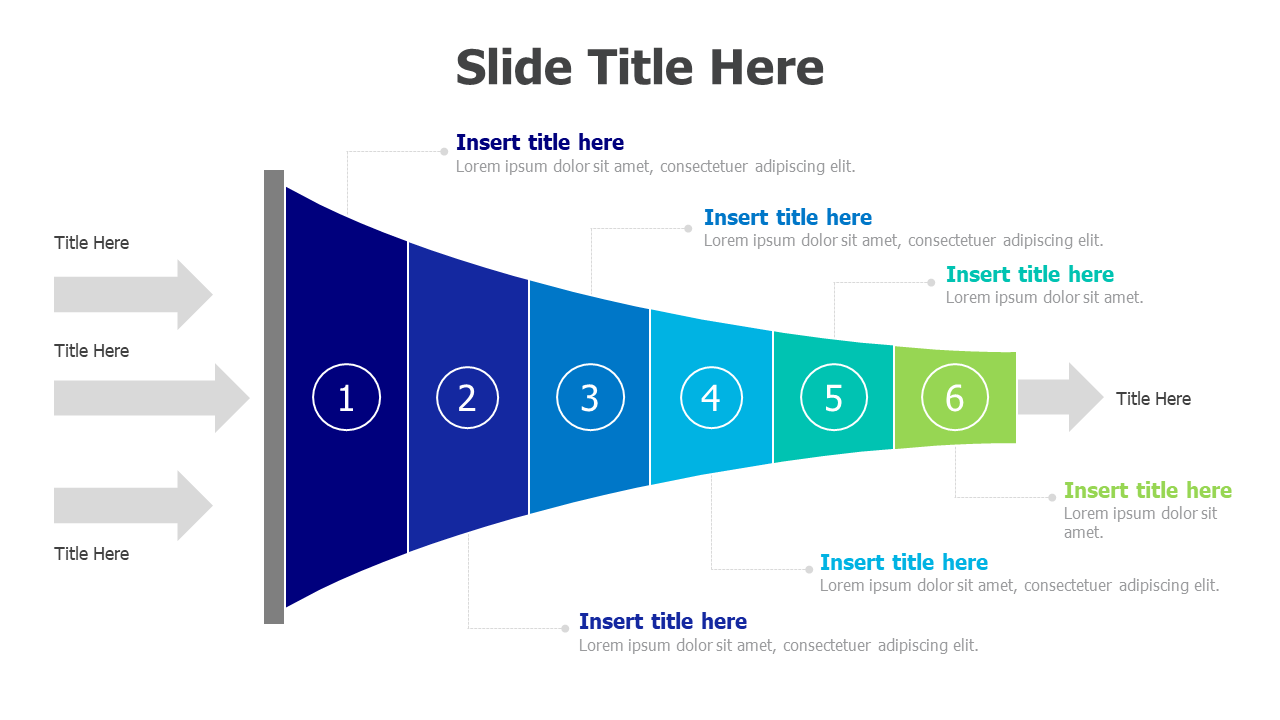 6 levels horizontal funnel 37