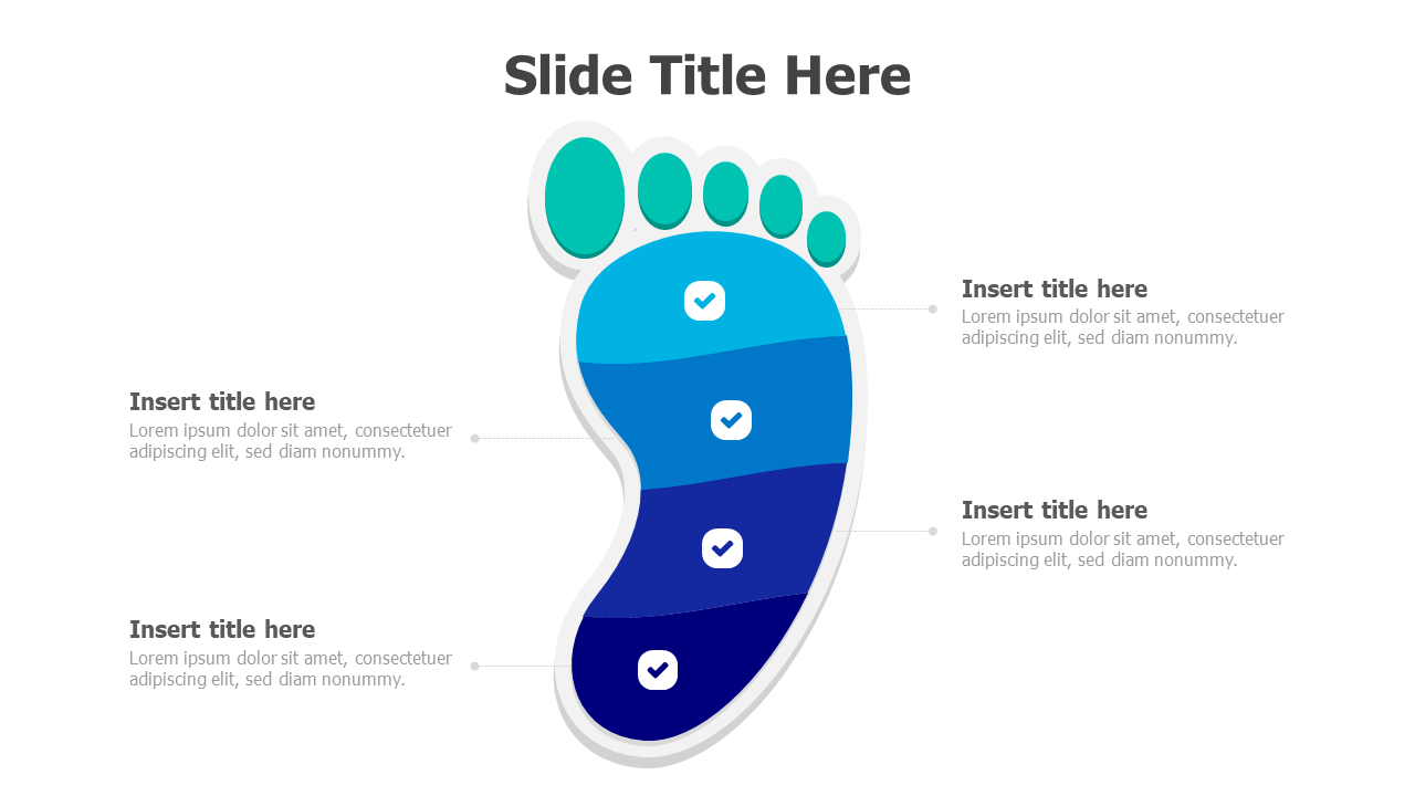 4 points footprint infographic