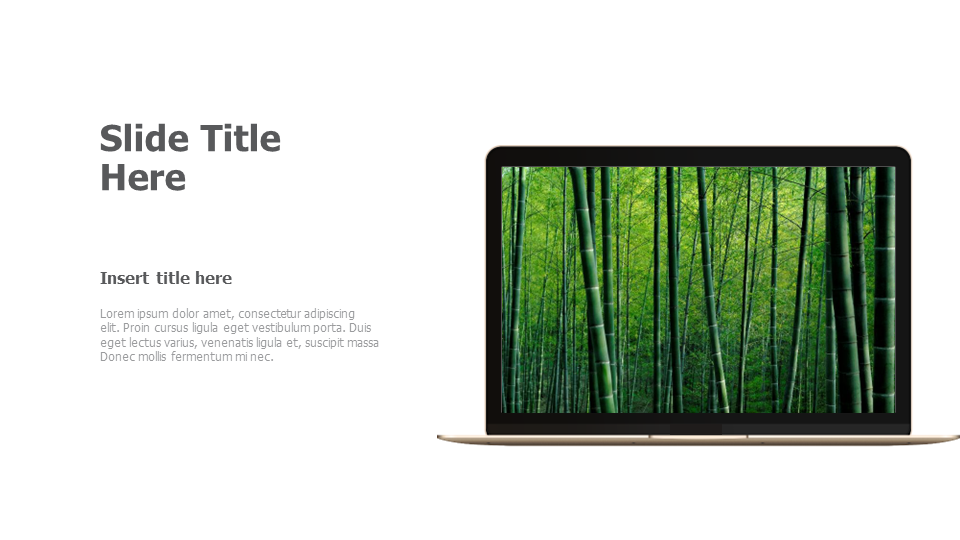 Golden laptop mockup