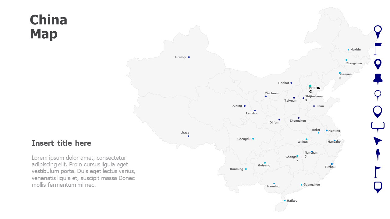 China Map with names 32