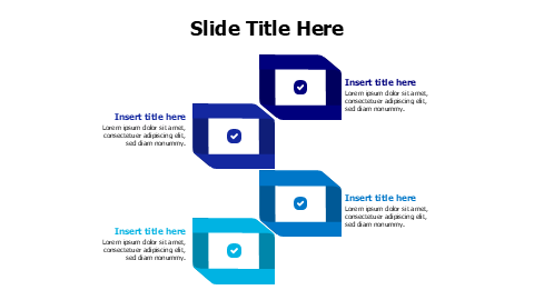 4 points twisted stripes frames infographic